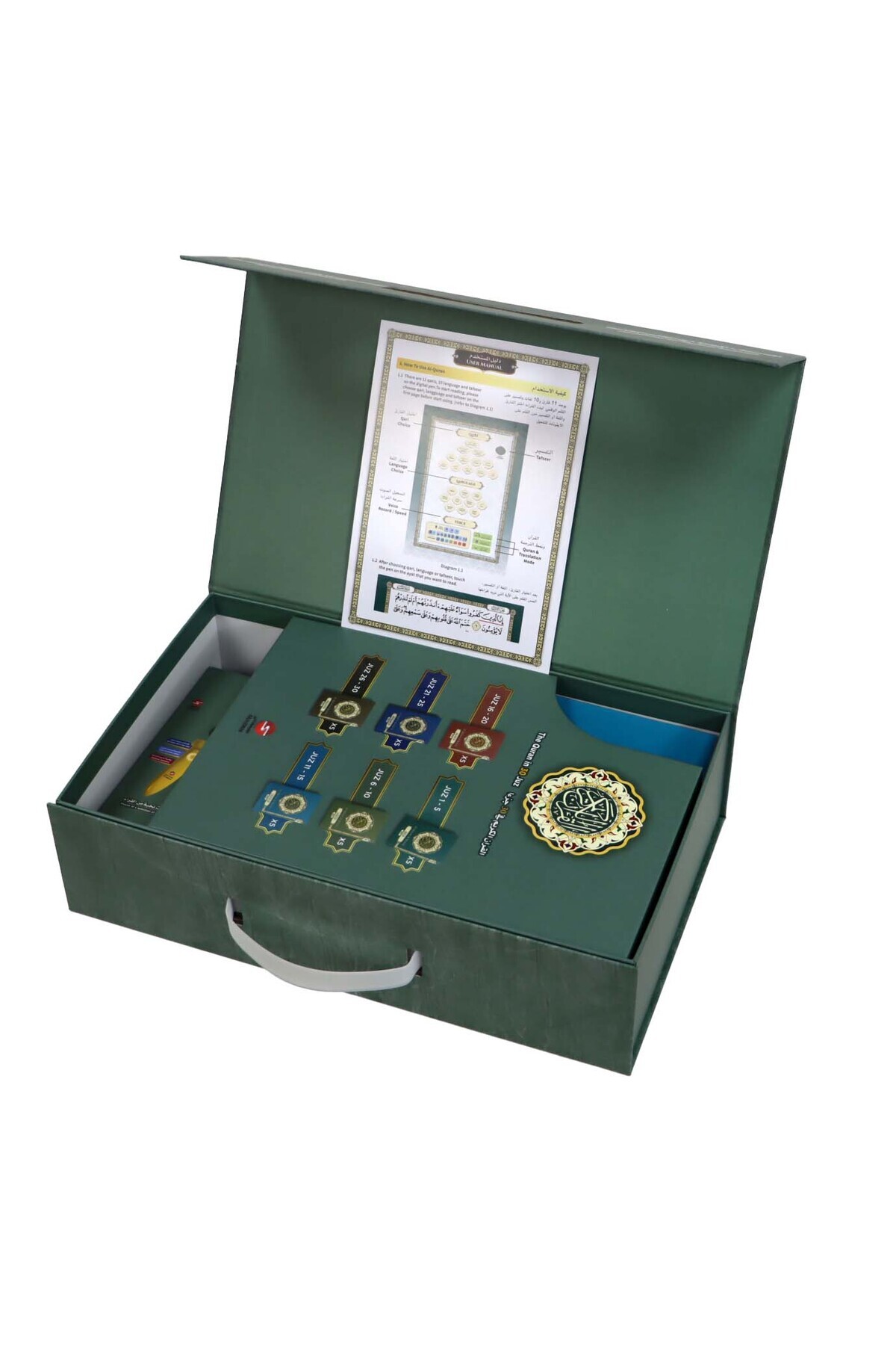 - قرآن مجزّی ۳۰ جلدی با قلم خوانشگر