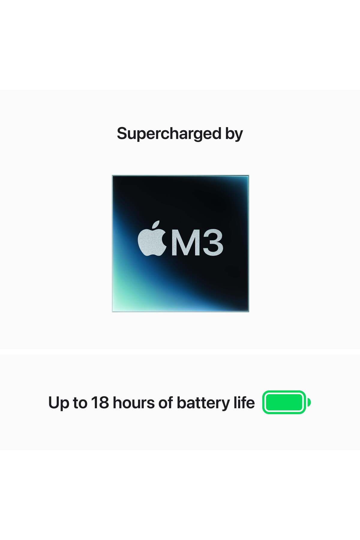 Apple-ماك بوك إير مقاس 15 بوصة: شريحة M3 مع وحدة معالجة مركزية ثمانية النواة ووحدة معالجة رسومية عشرة النواة، وقرص SSD سعة 512 جيجابايت - رمادي فضائي 4