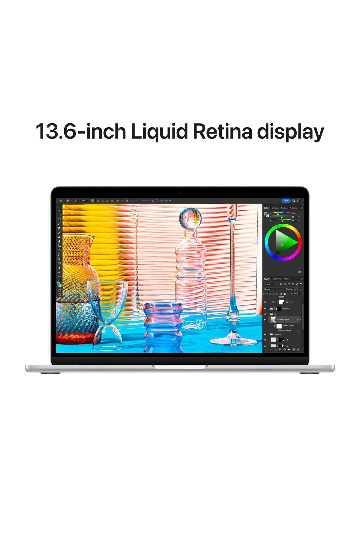 Apple-13-inch MacBook Air: M2 chip with 8‑core CPU and 8‑core GPU, 256GB SSD - Silver 5
