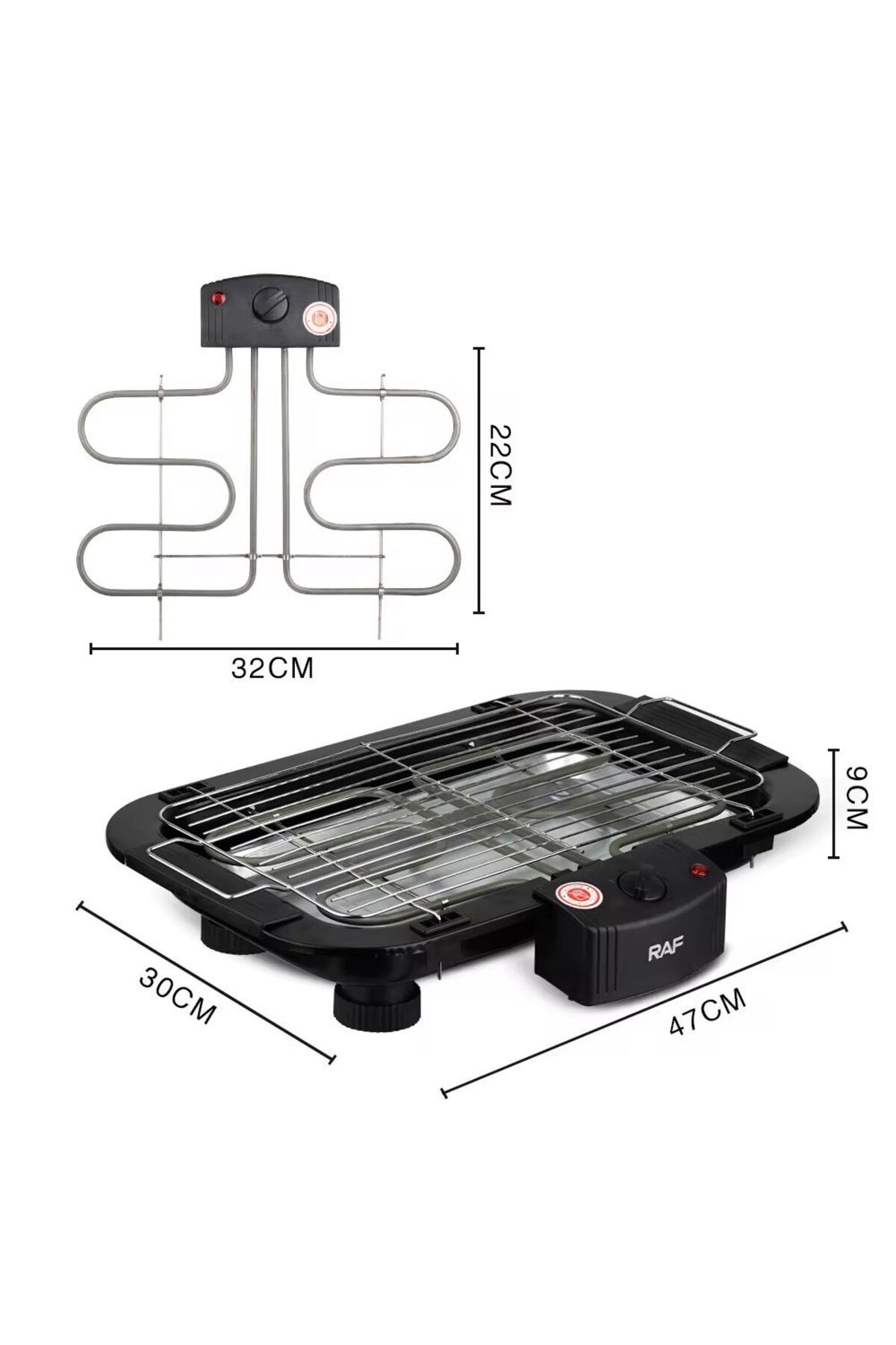 raf-Electric Grill - 2000W, Non-Stick, Temperature Control, Tasty and Healthy, R5301 4