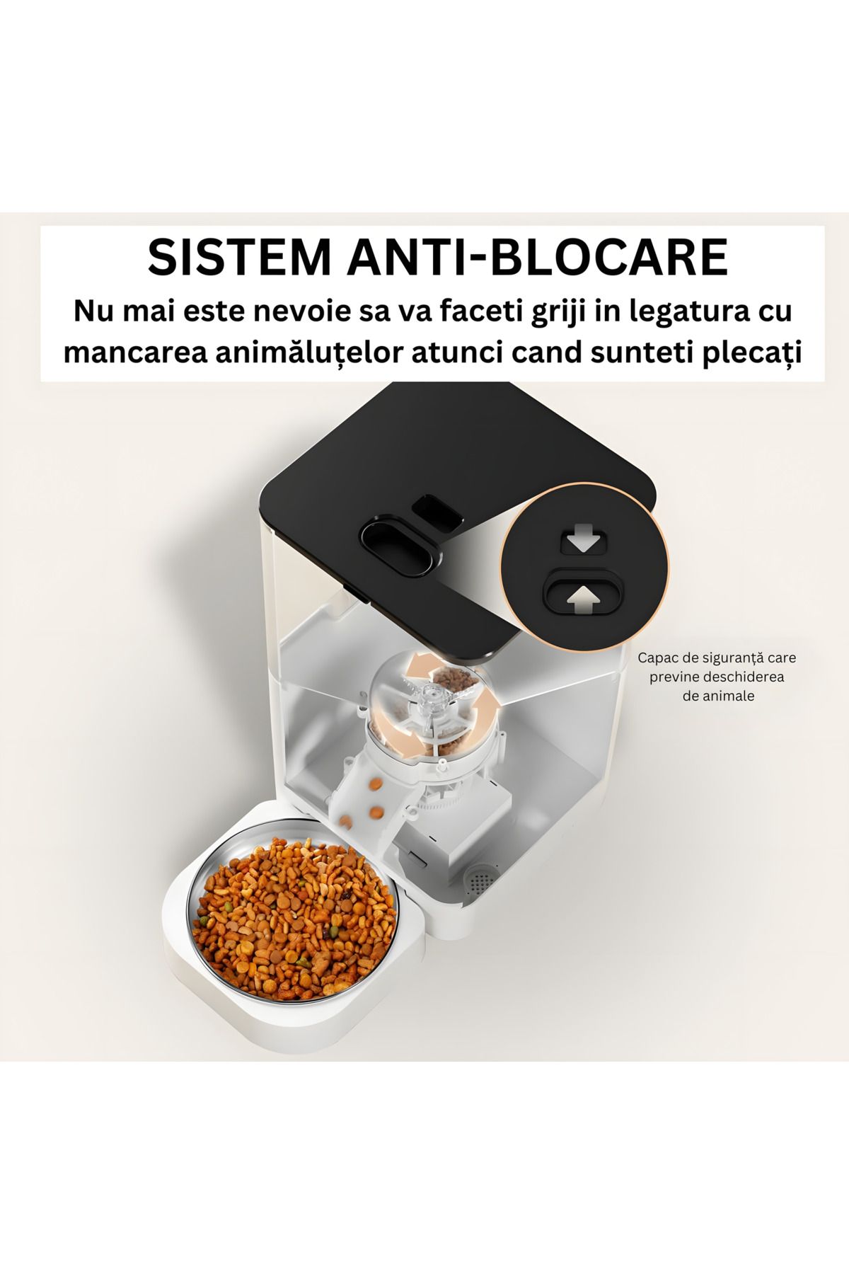 Infiniteea-Hrănitor automat pentru câini și pisici, 4L, Wifi, programabil 3