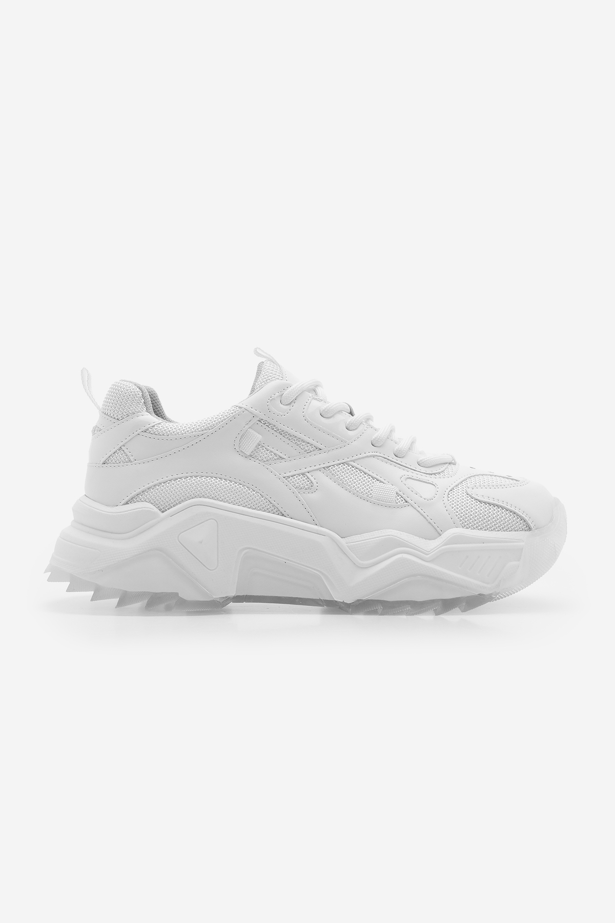 Marjin Kadın Sneaker Kalın Taban Bağcıklı Spor Ayakkabı Pizen Beyaz görsel 3
