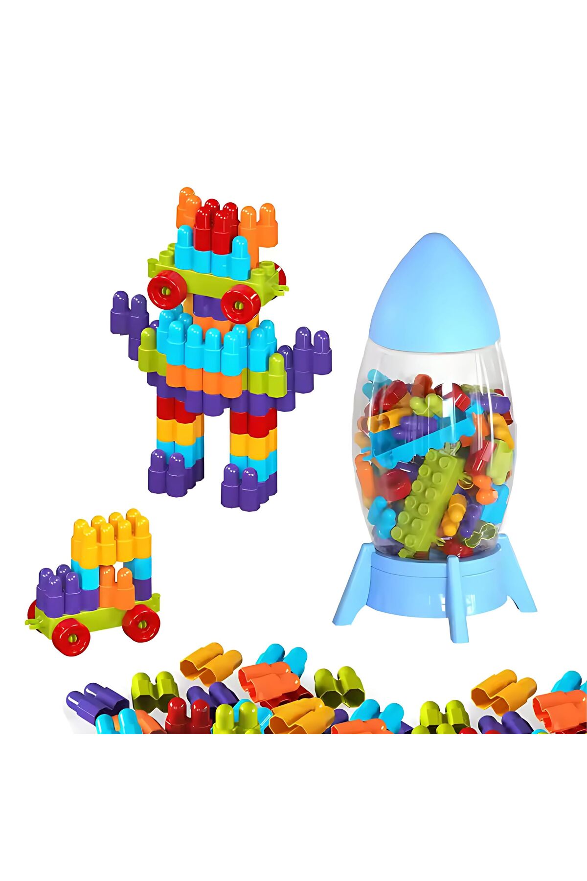 ست اسباب‌بازی بلوک‌های ساختنی دست‌ساز – ۸۸ تکه