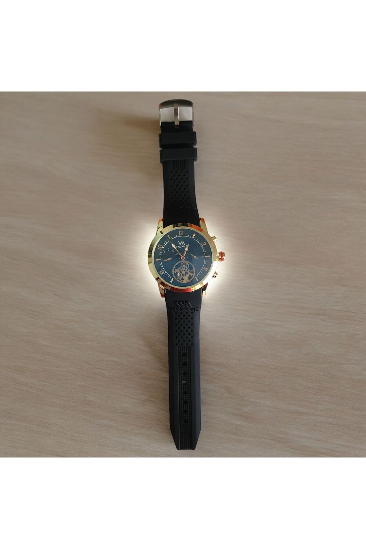 OEM-Men's Watch with Silicone Strap, Analog Display, Quartz Mechanism 4