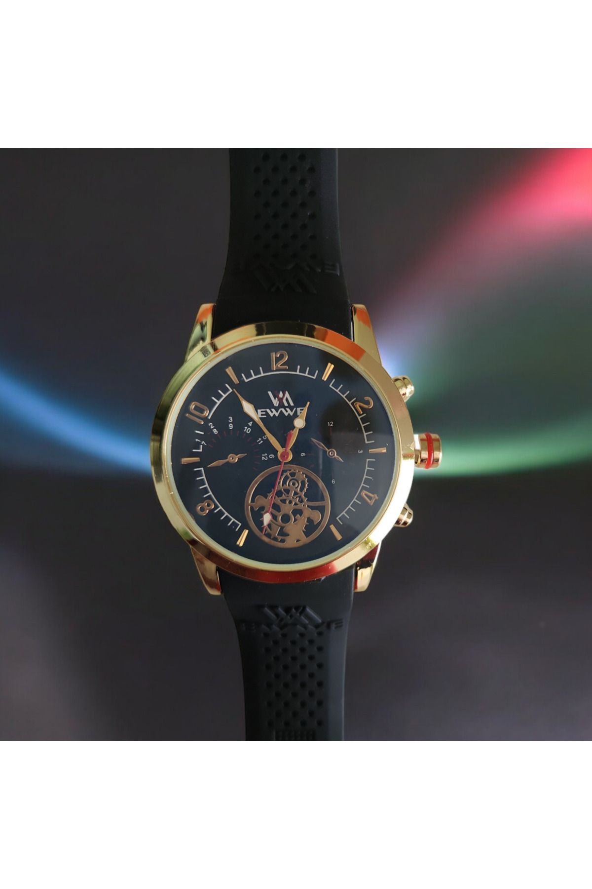 OEM-Men's Watch with Silicone Strap, Analog Display, Quartz Mechanism 5