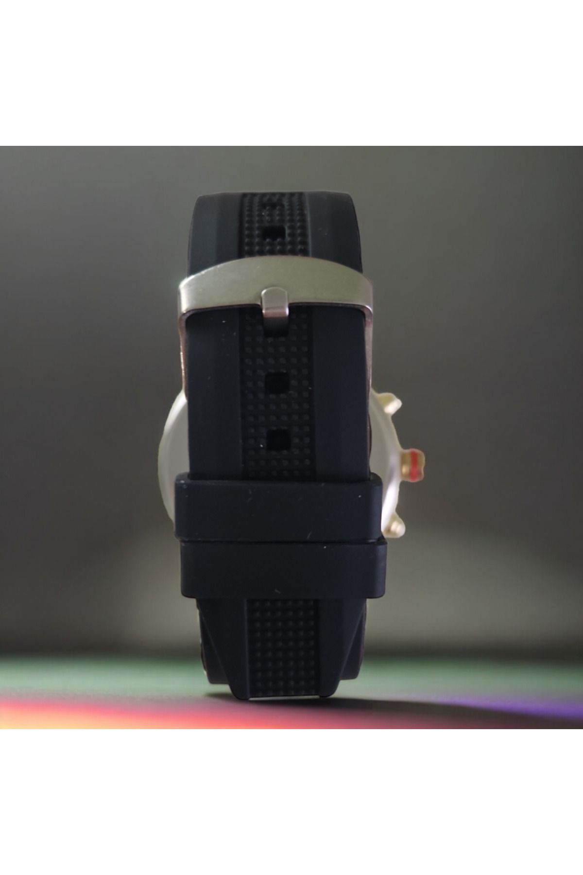 OEM-Ceas casual barbatesc, tip display analog, mecanism quartz, bratara din silicon 2