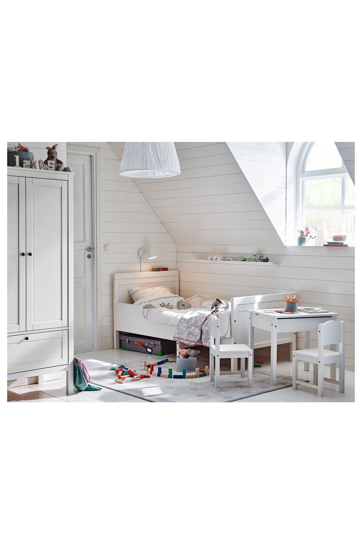 IKEA SUNDVIK çocuk gardırobu, beyaz, 80x50x171 cm 102.696.96 fotoğrafı 4 (önizleme)