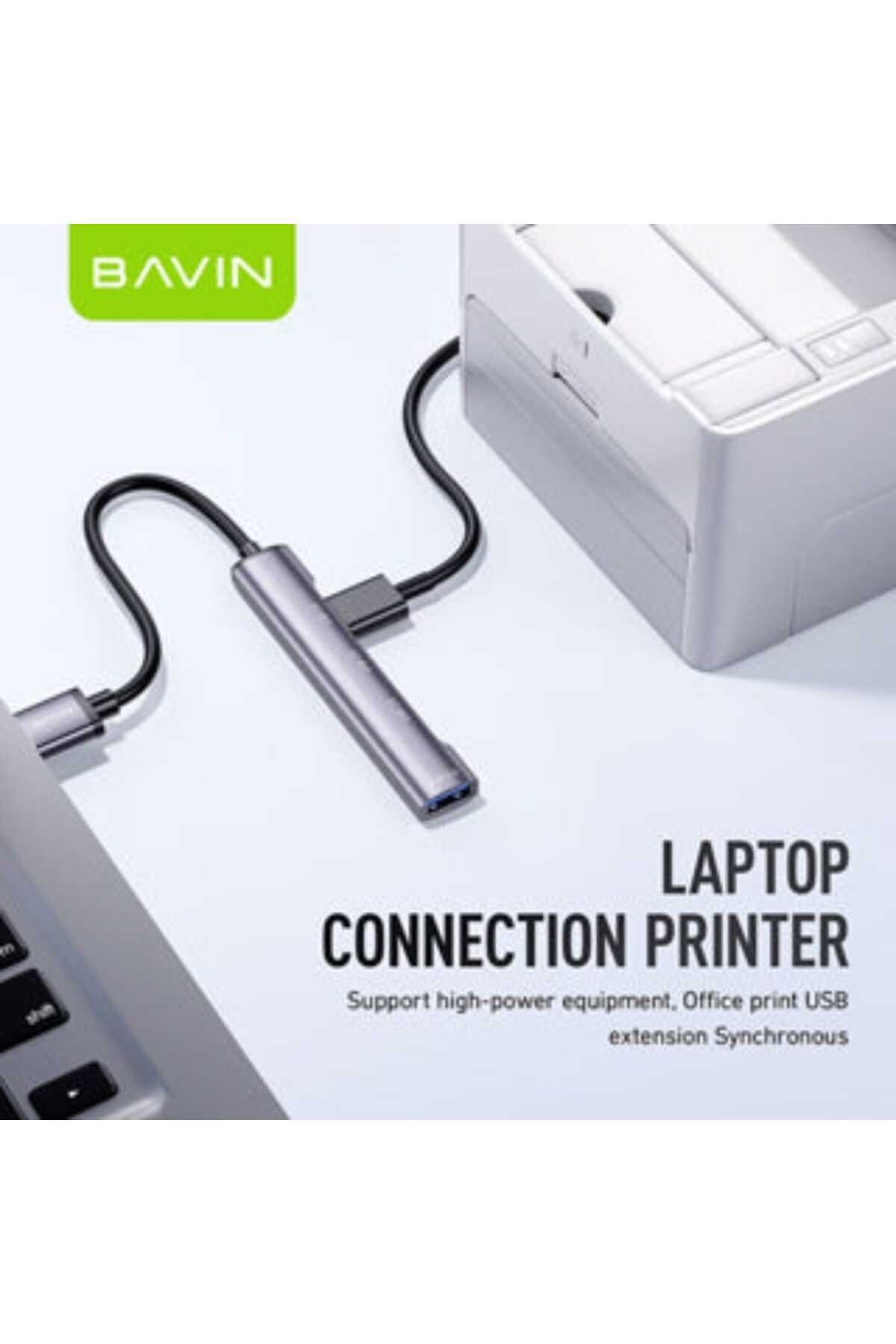 Bavin-موزع عالمي متعدد الوظائف 4 في 1 مزود بـ 4 منافذ USB يدعم أجهزة الكمبيوتر المحمولة والكمبيوتر 6