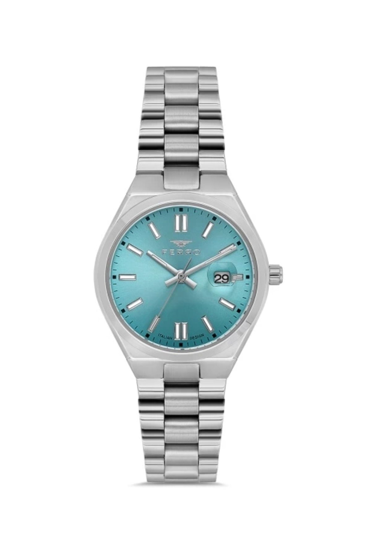 FERRO-Silver Steel Band Women's Wrist Watch Fl21492A-A15 1