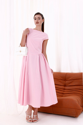 LA PANTE Kadın Elbise Sırtı Açık Arka Fermuarlı Bel Büzgülü Uzun Elbise Şık P...