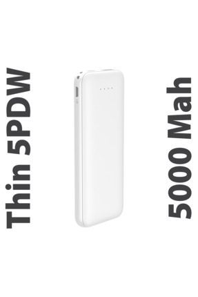 LOGIA Thin 5B Slim Ultra ince 5000mAh Powerbank Taşınabilir Şarj Cijhazı Type...