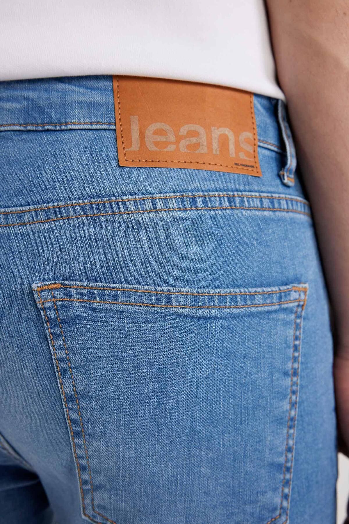 DeFacto-Skinny Fit Jean Bermuda Σορτς A4803AX24SM 7