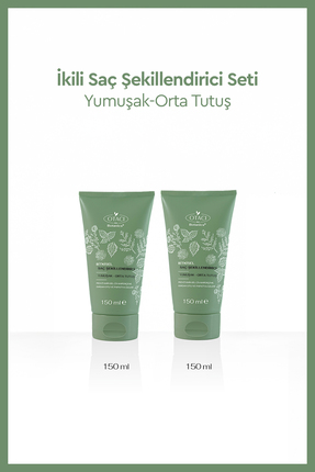 Otacı Bitkisel Saç Şekillendirici Yumuşak & Orta Tutuş İkili Paket