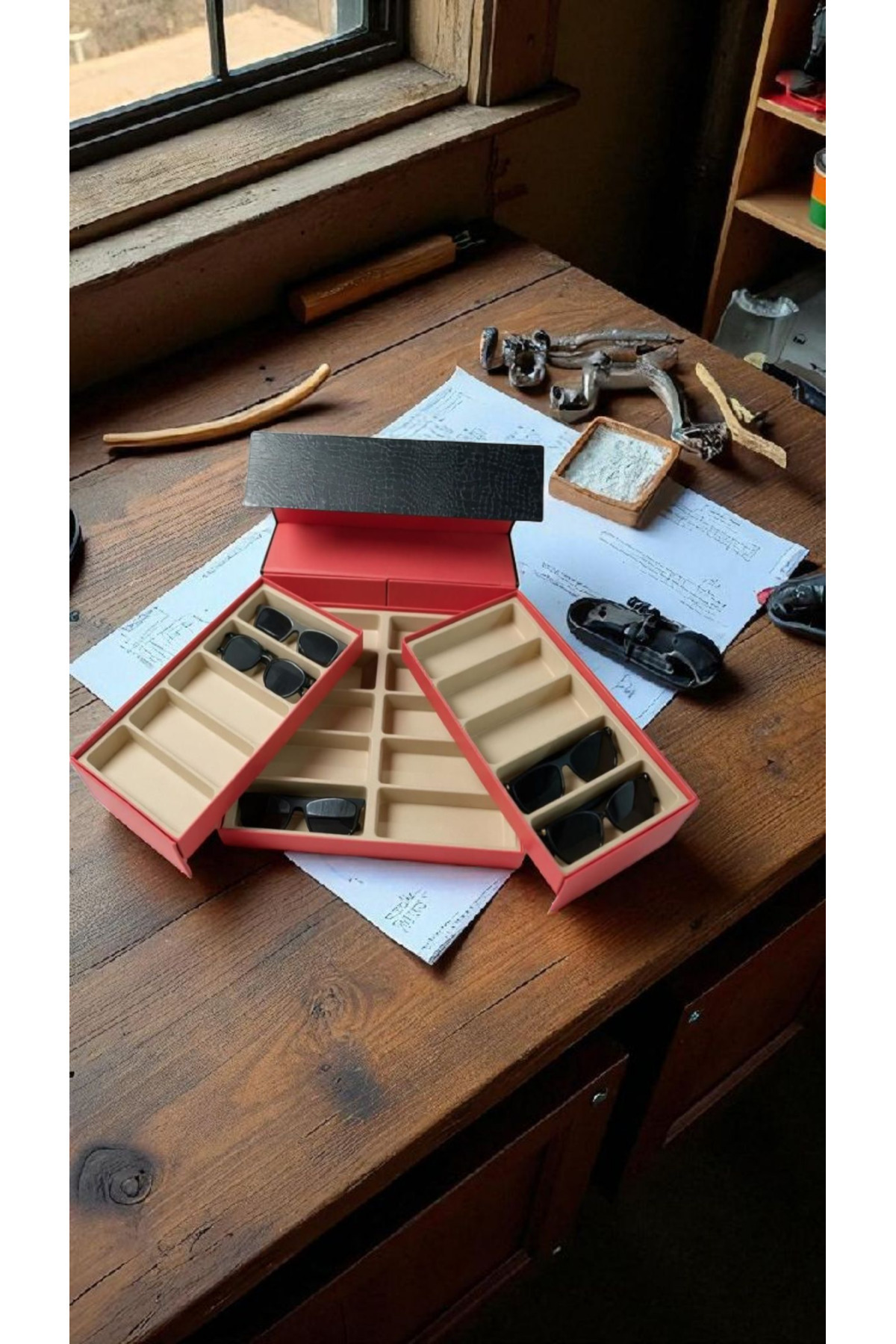 bonjorno aksesuar-20 Piece Glasses Storage Box 4