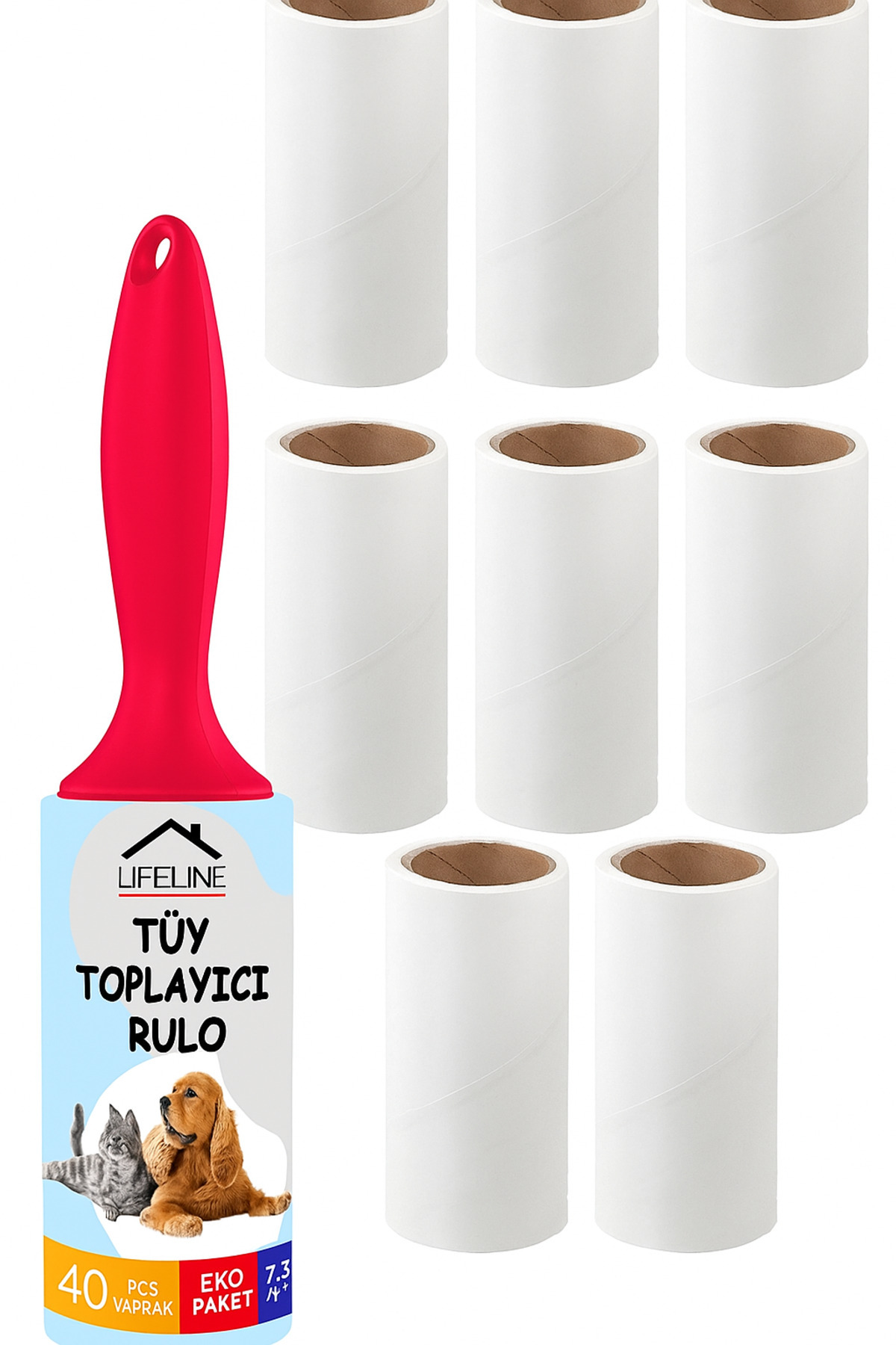 Life Line-7 Pcs Cat and Dog Lint Collector Roll - Replacement Lint Collector Roll 1