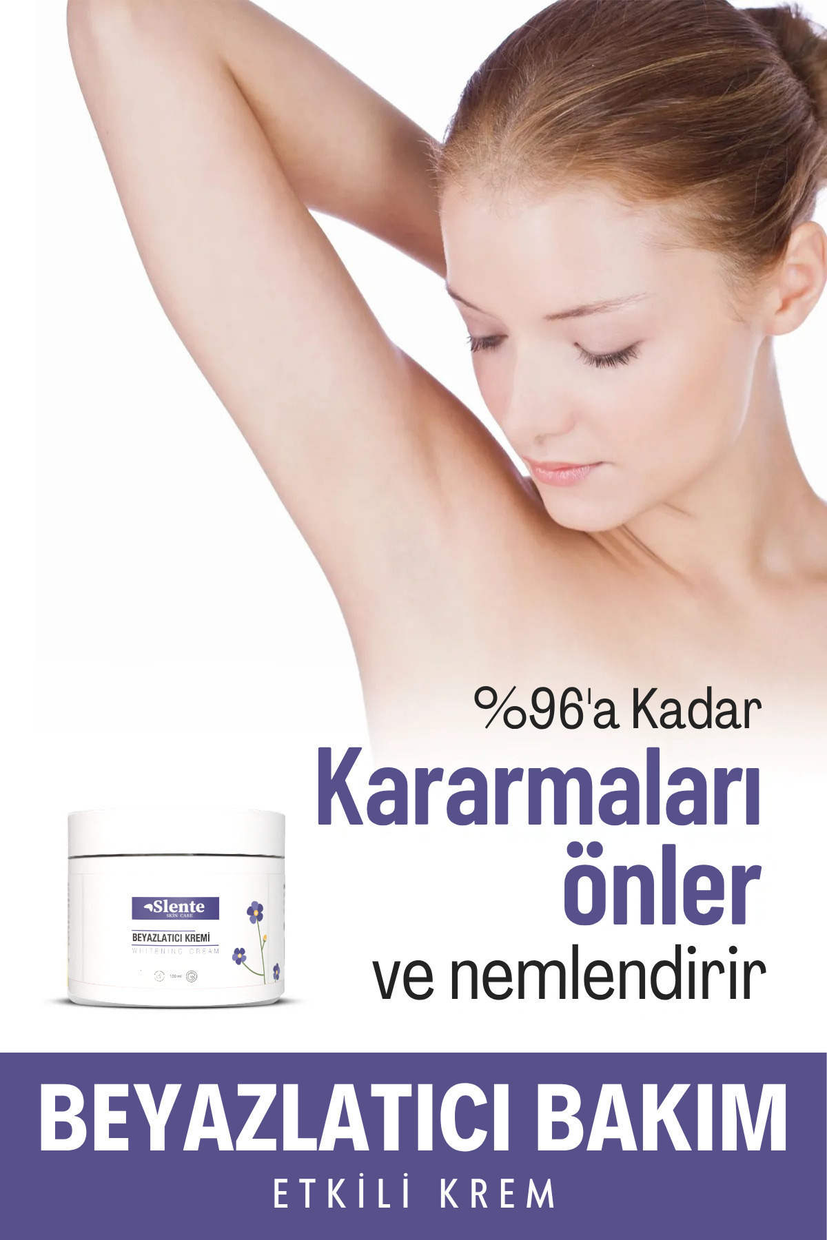 Koltuk Altı-Diz-Dirsek Ve Bikini Bölgesi Cilt Beyazlatıcı Krem 100 ml Skin Whitening Cream — SLT7 — تصویر 2 از 5