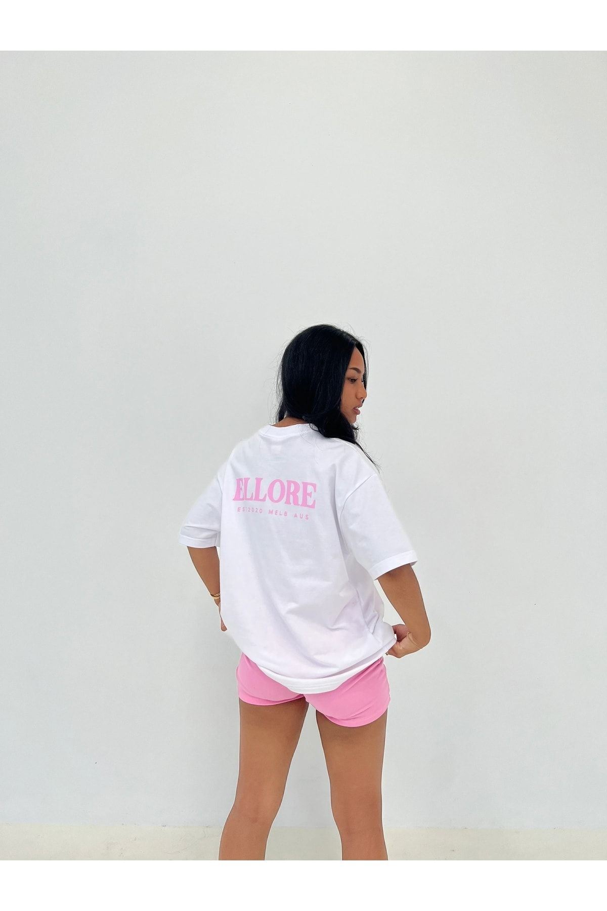 CLAYES-T-Shirt Ellore - Μπλουζάκι με κοντό μανίκι με λαιμόκοψη σε λευκό στάμπα 1