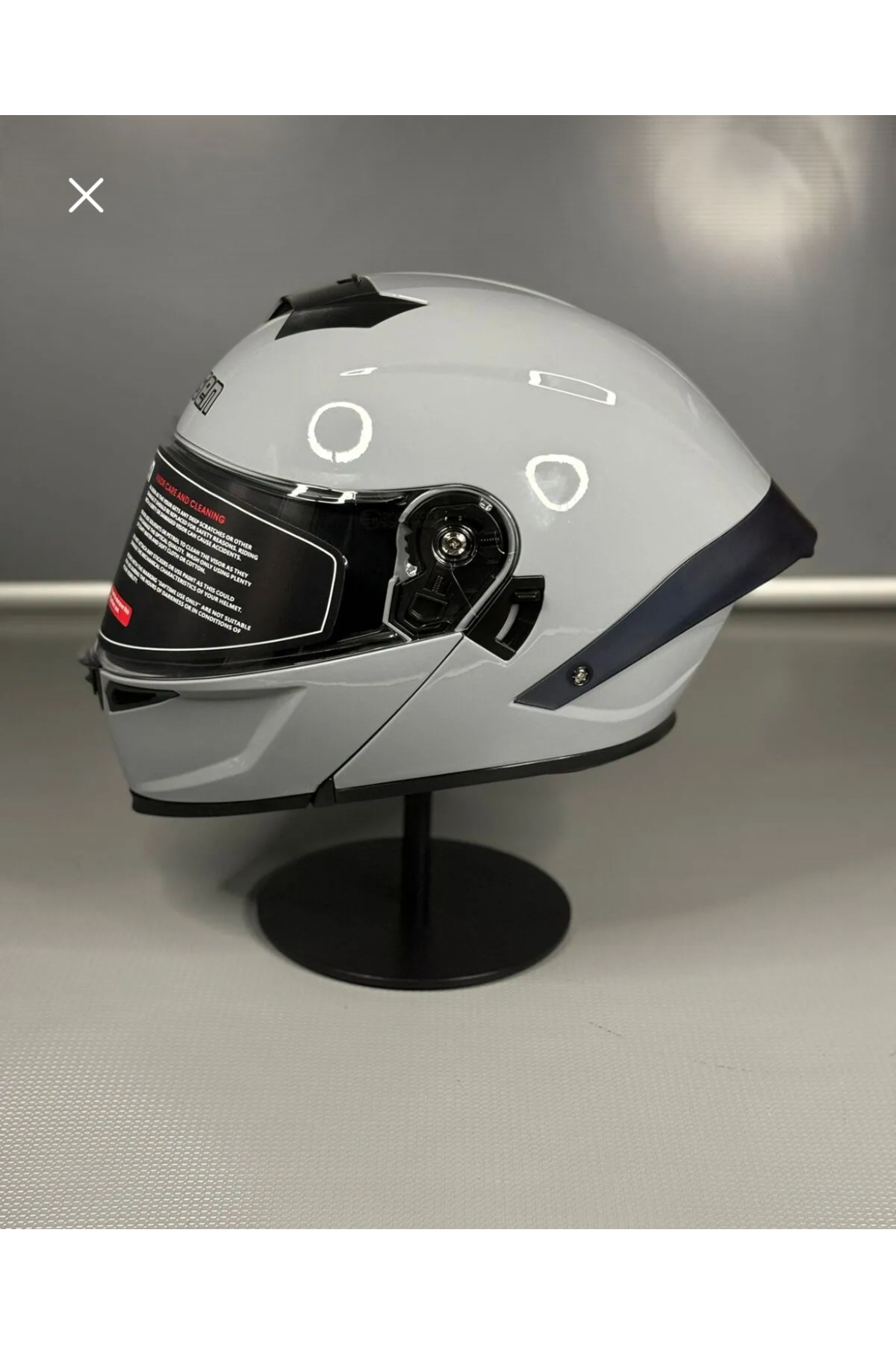 WOSEN Ws-202 Güneş Vizörlü Çene Açılır Kask Cement Grey - Fiyatı