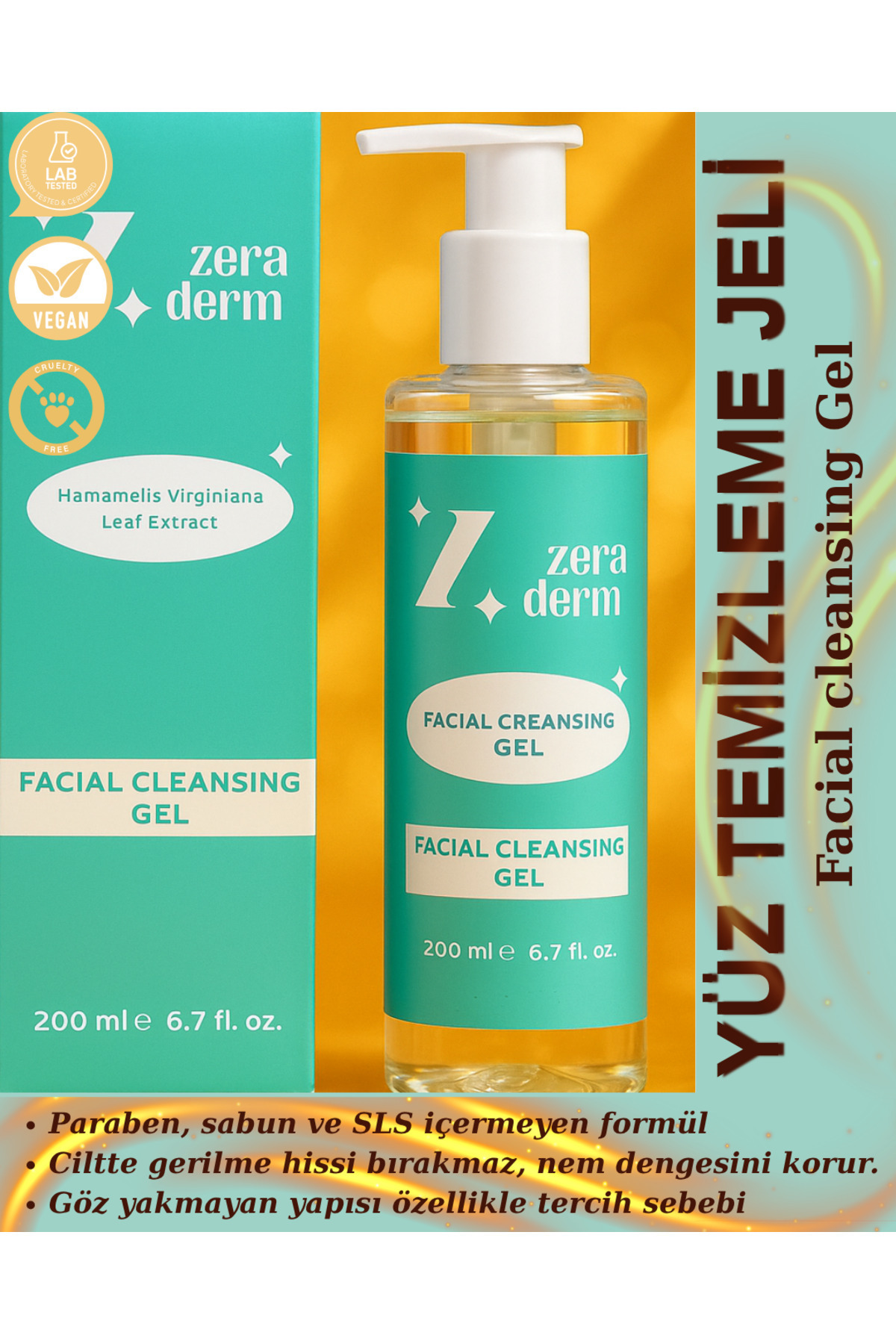 Yüz Temizleme Jeli Nemlendirici Arındırıcı Cilt Tonu Eşitleyici Hyalüronik — Lurjiyztemzleme — تصویر 6 از 9