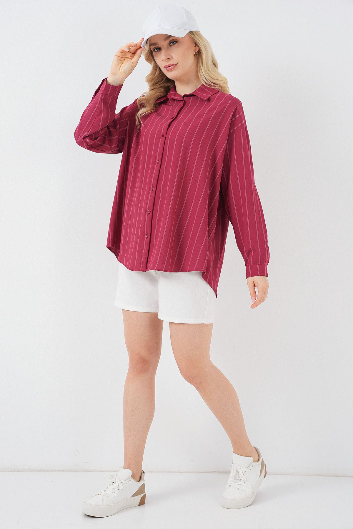 Bigdart-3900 Oversize Checkered Shirt - Red 2