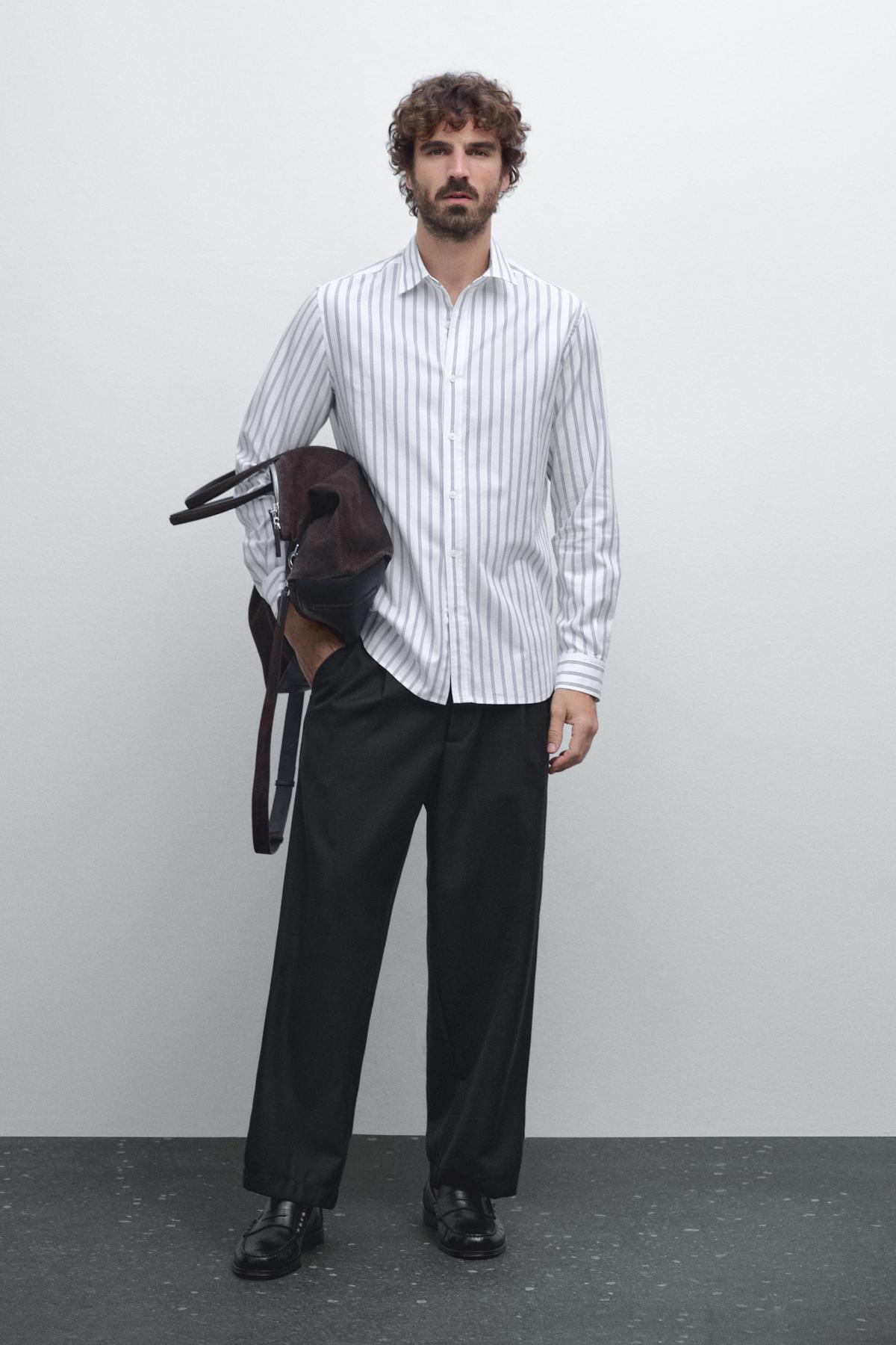 ماسیمو دوتی پیراهن اسلیم فیت ۱۰۰٪ نخی