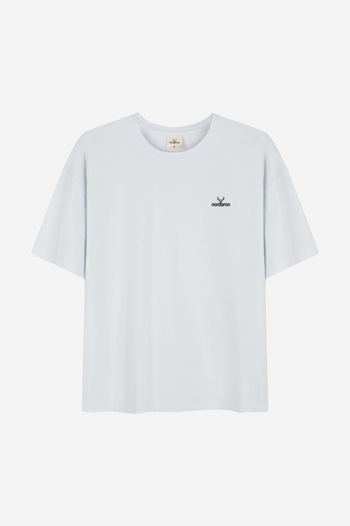 Women's White Kramer Basic Crew Neck Oversize T-shirt 100% Cotton Logo Printed Short Sleeve Sports