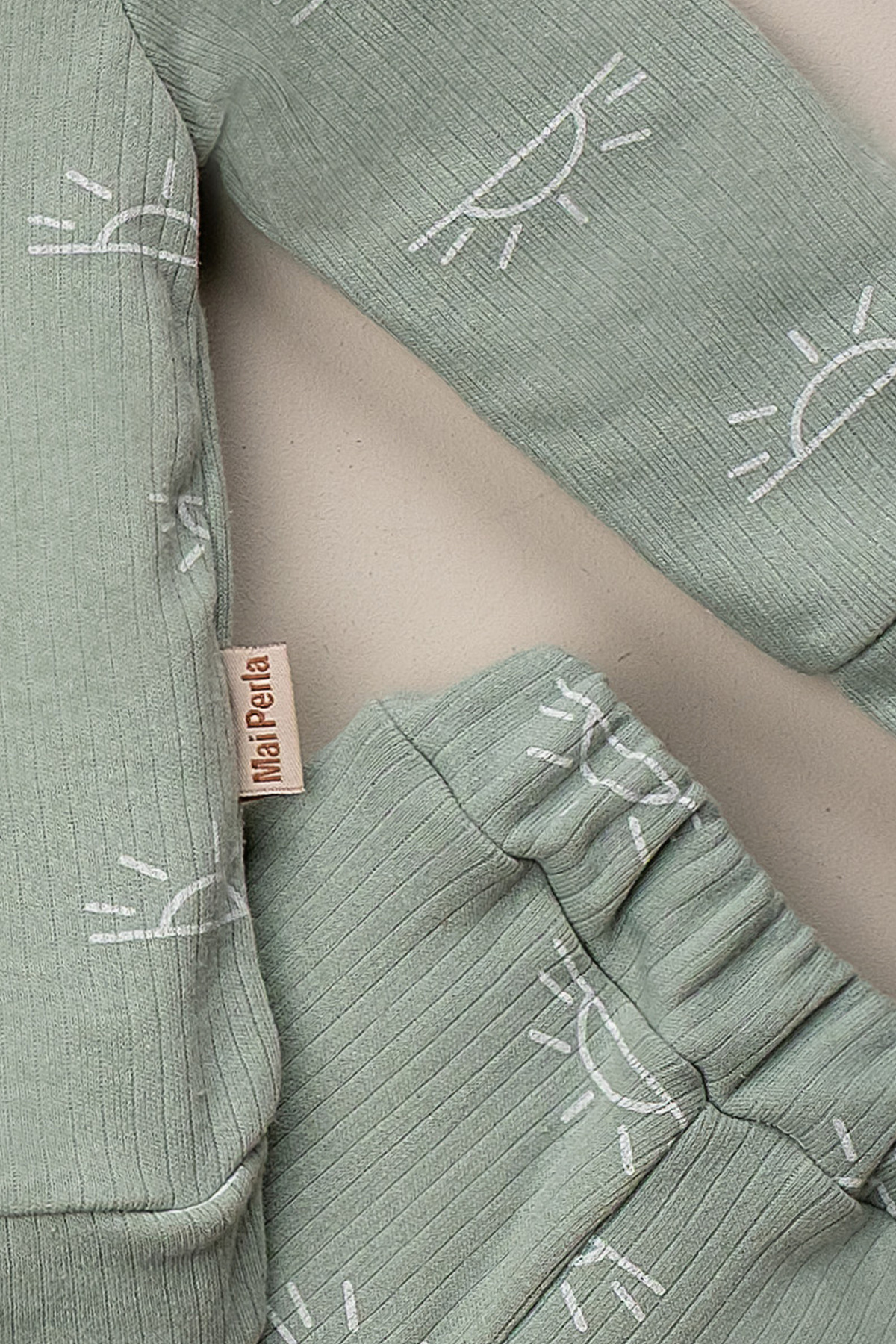 Mai Perla Alt Üst Güneş Desenli 2 li Bebek Takımı fotoğrafı 4 (önizleme)