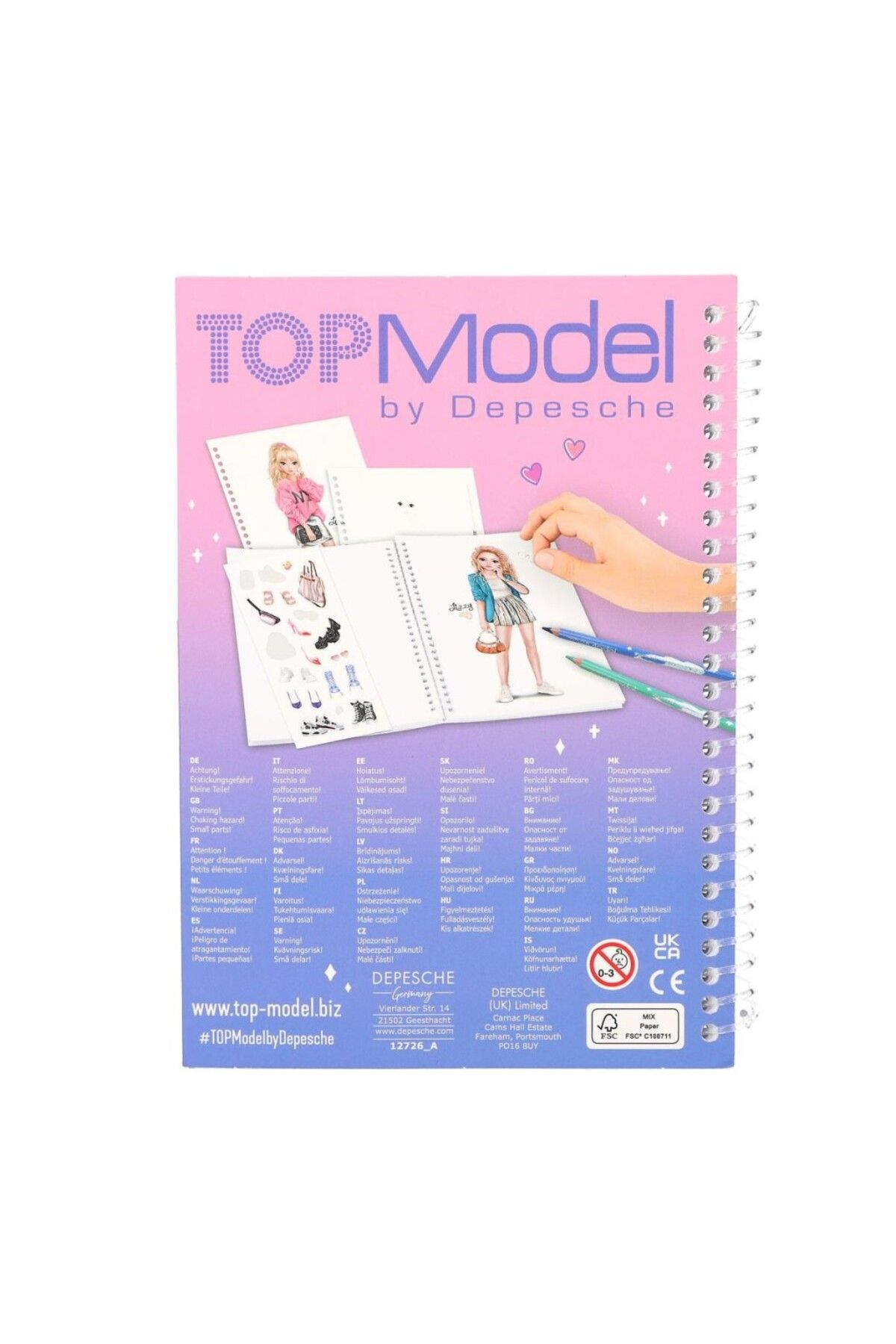 Top Model-Βιβλίο ζωγραφικής TOPModel Little Kitten Pocket - 0412726_A 3
