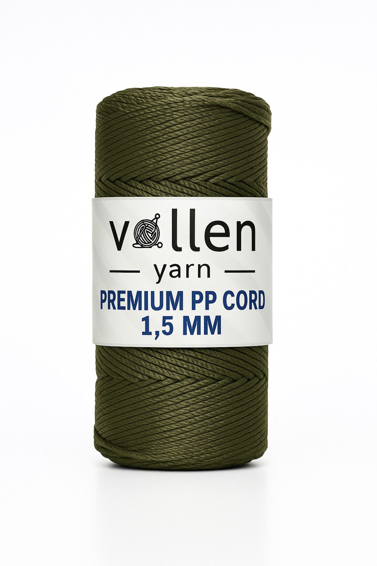 vollen yarn-1.5mm-150mt Polyester Macrame Thread, Supla Thread, Bag Thread, Bracelet Thread, Macrame, Army Green 1