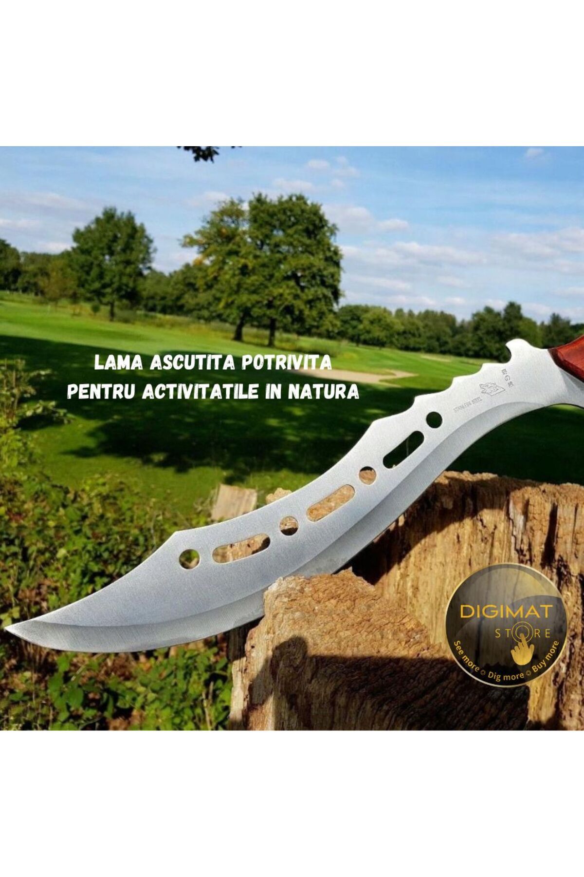 DIGIMAT STORE-ALLADIN DIGIMAT® machete, FULL TANG construction, BOWIE blade, long and sharp blade, 42 cm 4