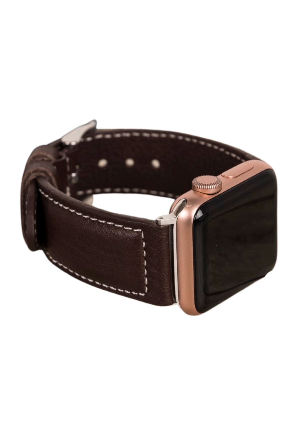 Ronanna Apple Watch Uyumlu Deri Kordon 42-44-45mm NM4-AS3 Kahve