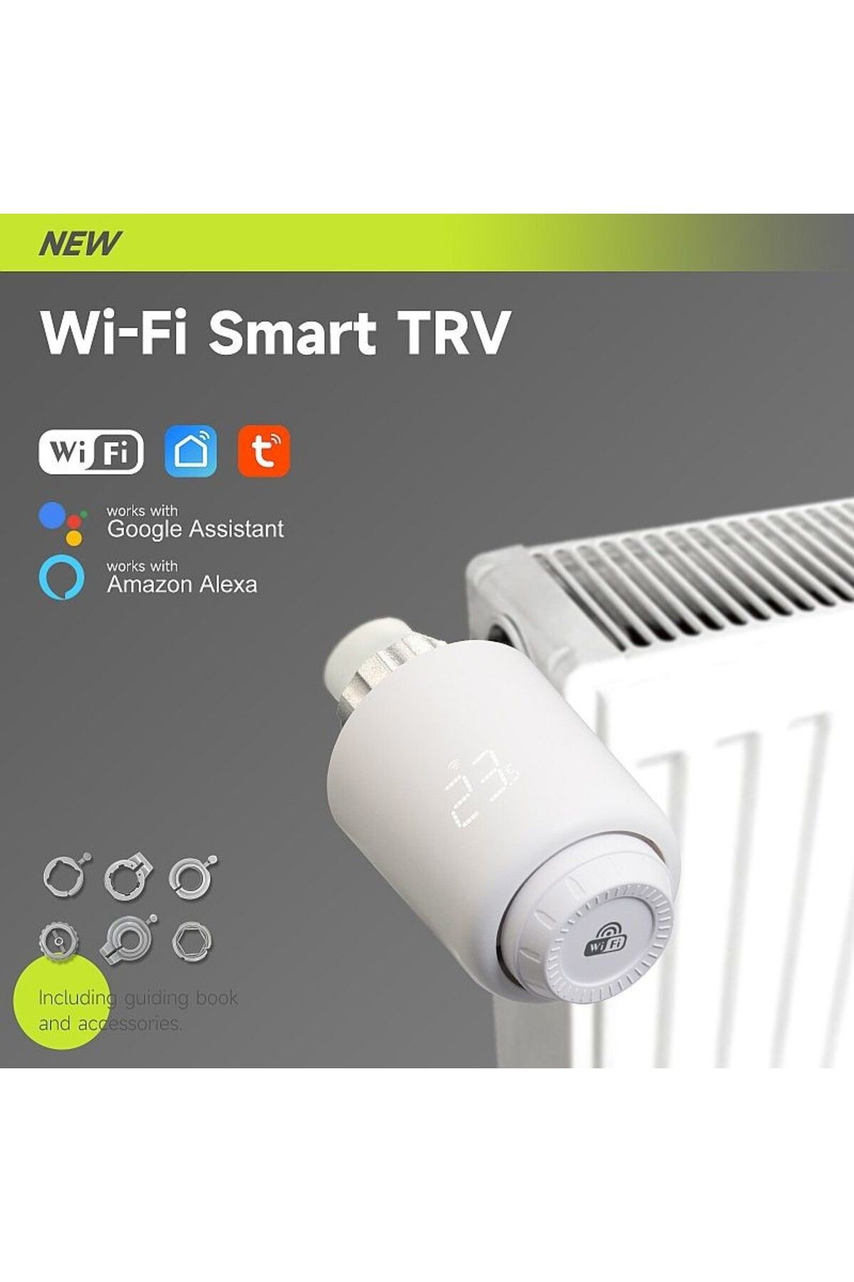 BeOk-Termostat inteligent pentru radiator, Zigbee, programabil, control vocal Google Assistant, Alexa 4