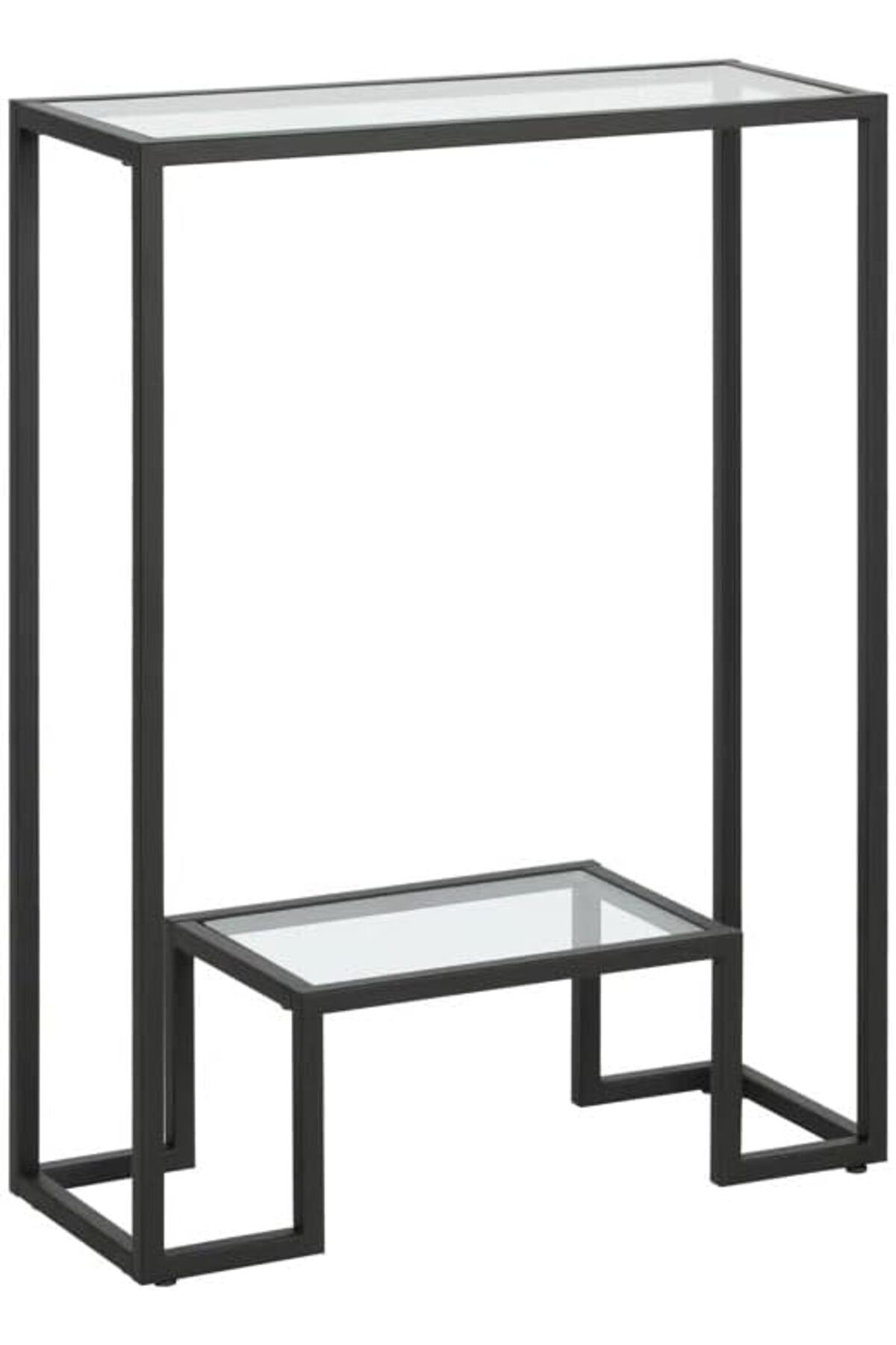 genric-FFD Console Table Pre Assembled Glass Shelves with Metal Frame Entrance Console Table Sofa 6