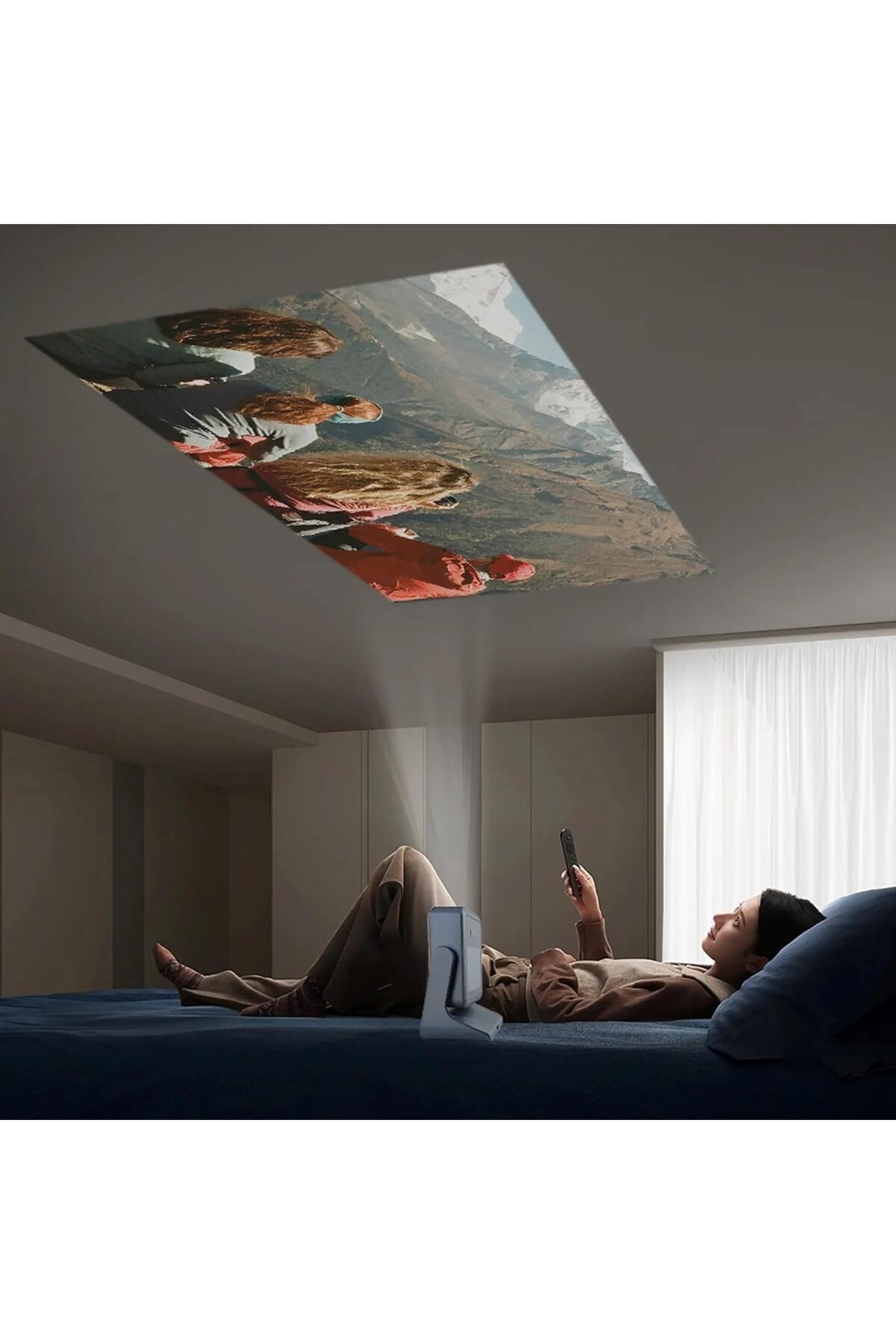 SUKILO-Smart Touch Projector, FHD 1080p, Auto Focus, 10W Stereo Speaker, Android OS, Dual WiFi, Blue 3