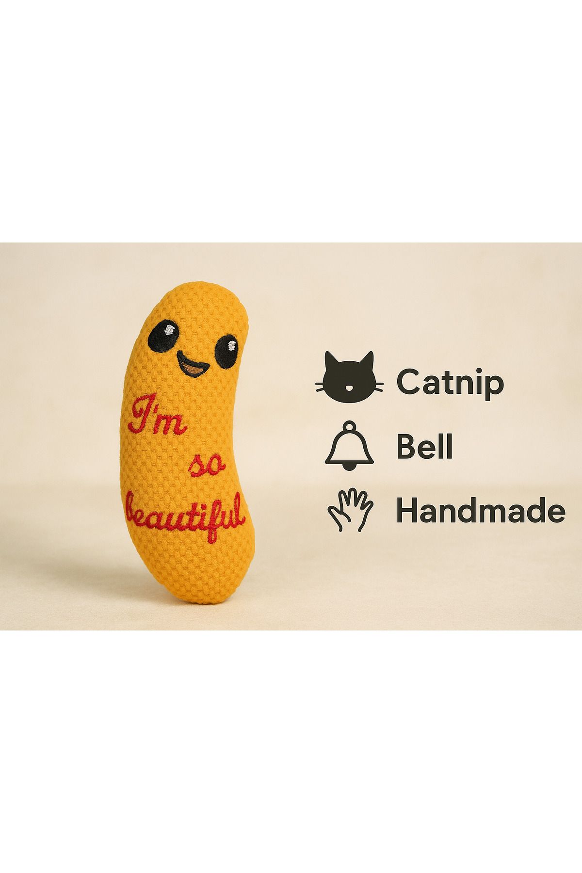 Lazy Paws-Cat Toycatnip and Bell Interactive,Stress Reducing, Relaxing Playmate - Banana 6