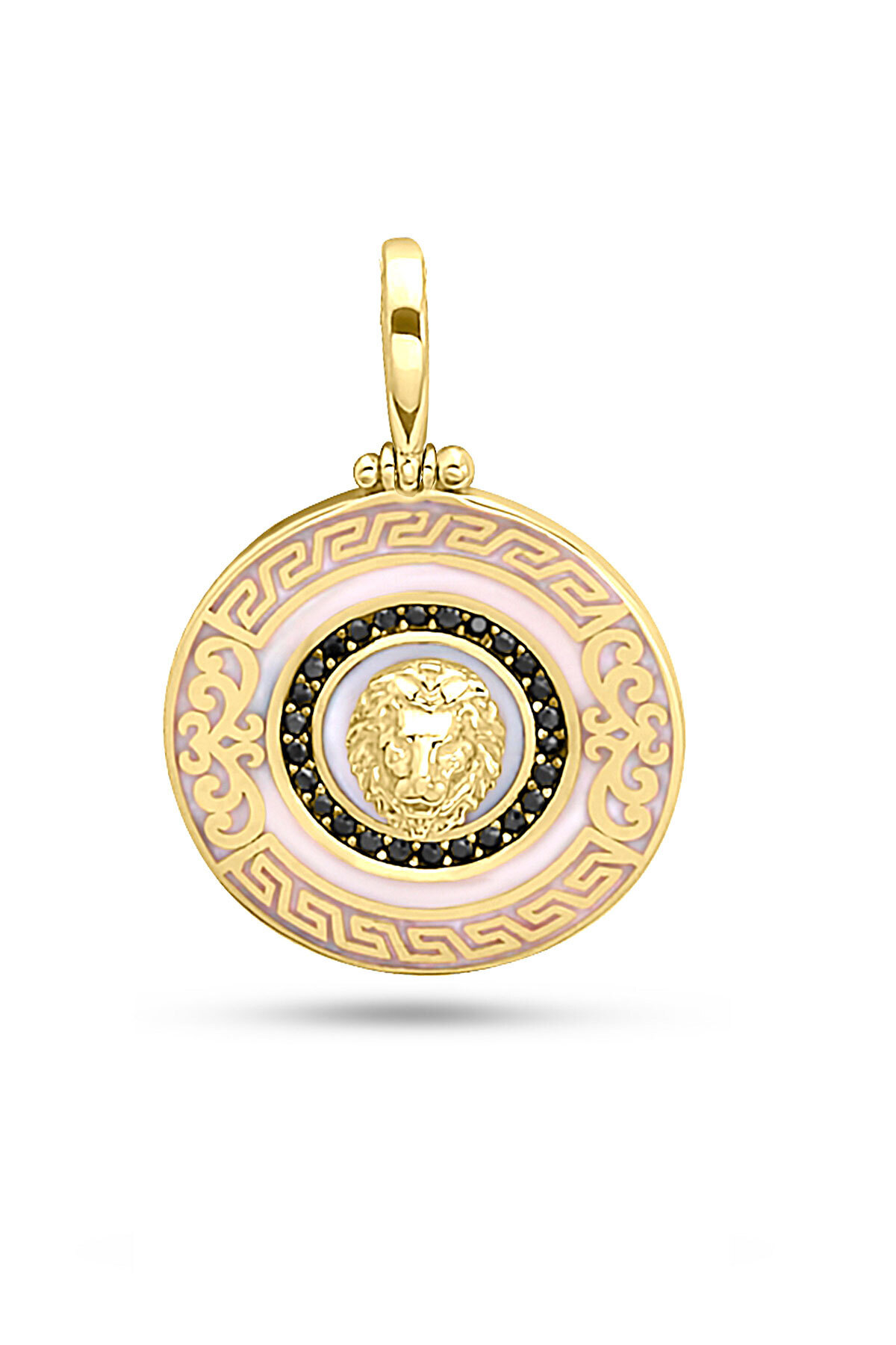 Aslı Gold Beyaz Mineli Altın Aslan Erkek Ucu