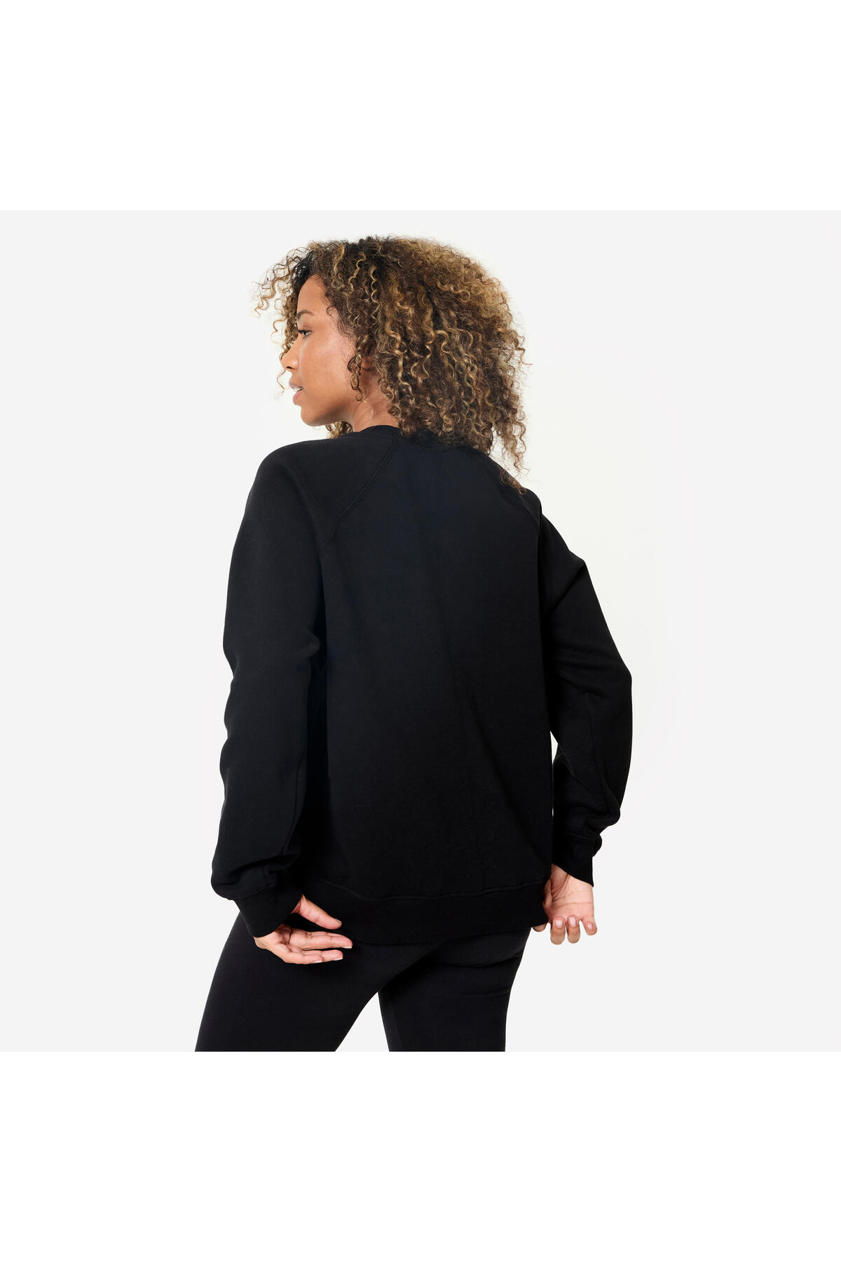 Decathlon Domyos Kadın Polar Sweatshirt - Siyah görsel 3