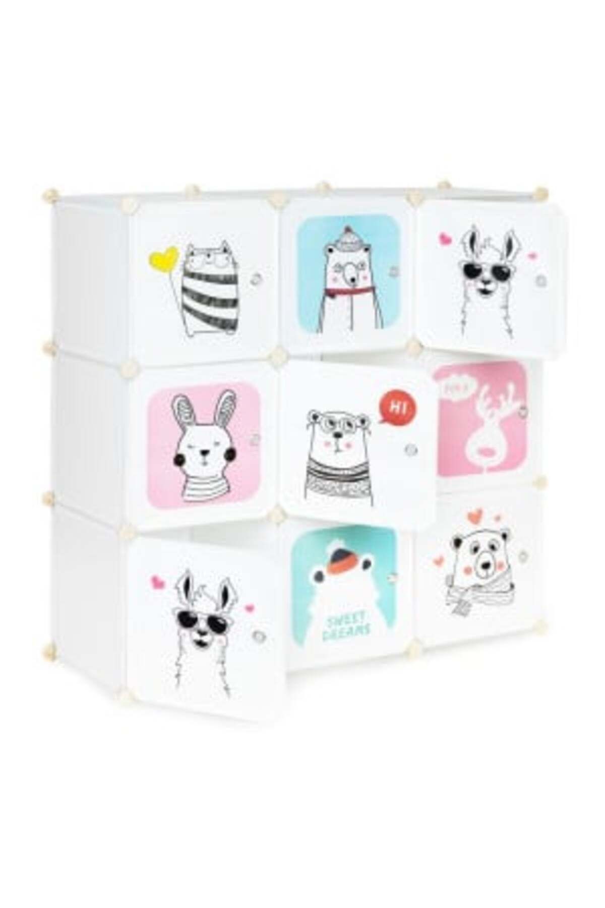 Modern home-Organizator modular pentru garderobă, ModernHome, 9 sertare modulare, polipropilenă, cadru metalic, alb 3