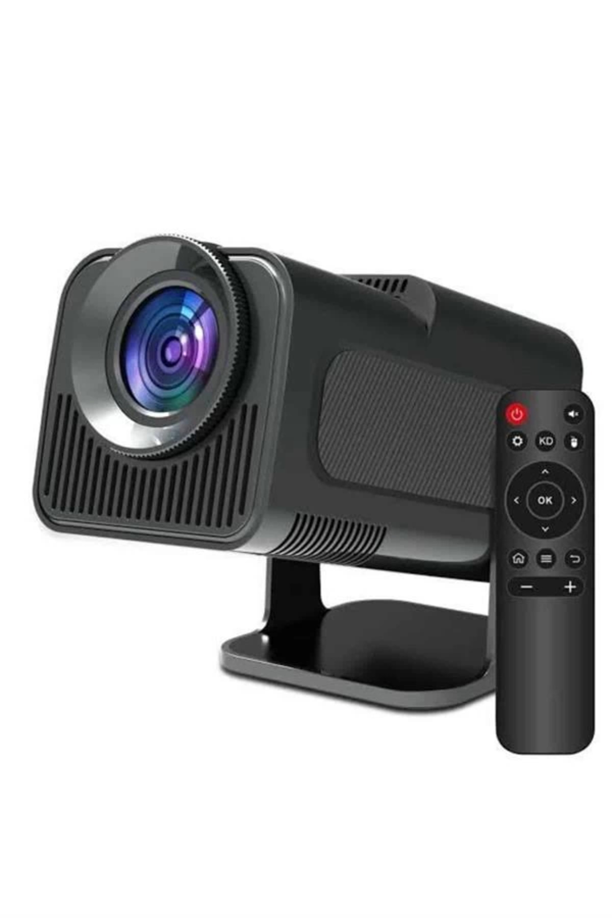 balal Android Projeksiyon Siyah Taşınabilir Sinema Projektörü 4k 1080p Ev Sineması Bluetooth