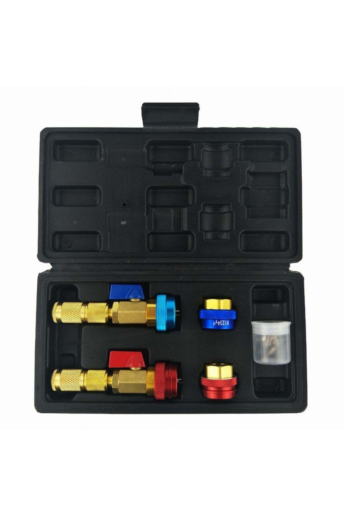 tip top-QUICK COUPLING SET WITH VALVE FOR R1234YF AND R134A AIR CONDITIONING 1