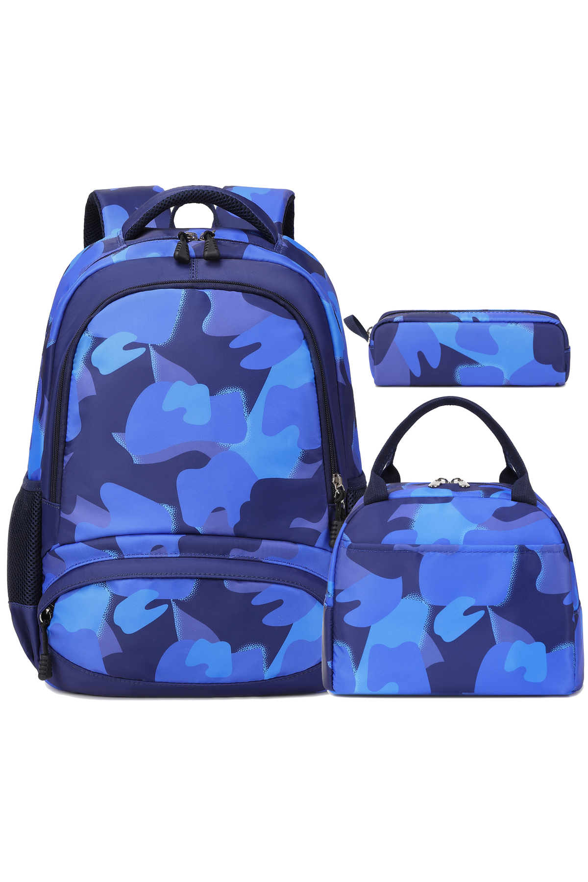 esabela 3-Piece Backpack Set for Kids, Light Weight Water Proof School Bag, School Bag Deep Blue