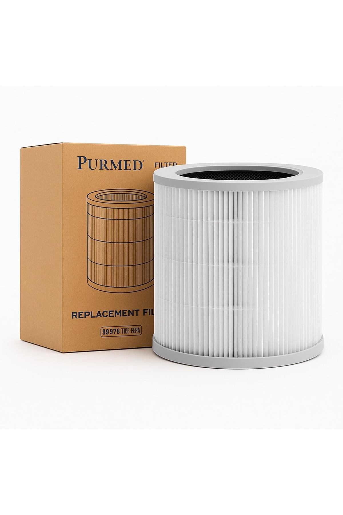 Purmed Filter Xi aomi Smart Air Purifier 4 Compact - 4 Kompakt Uyumlu HEPA + Karbon Filtre