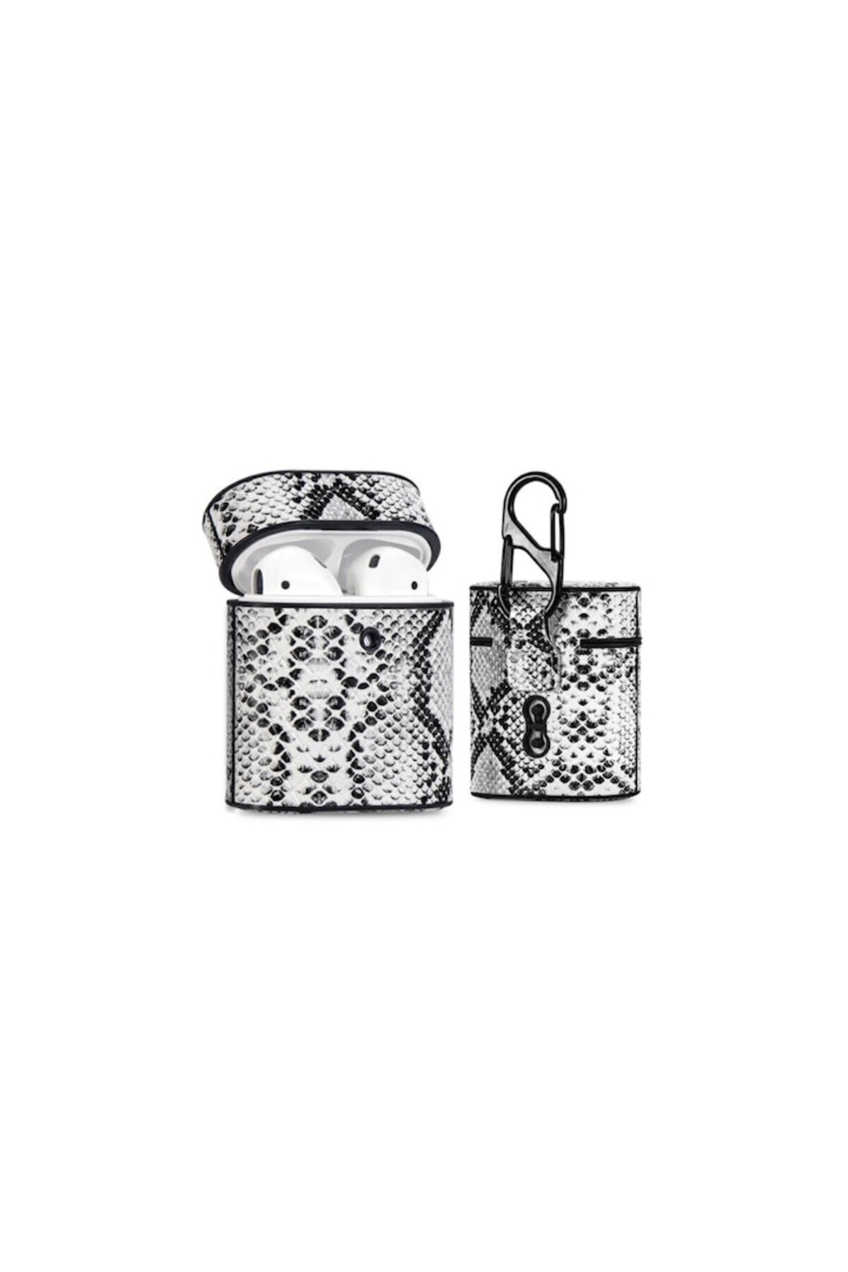 SOHO-Snake leather pattern case for Apple AirPods 1/2, leather, White 2