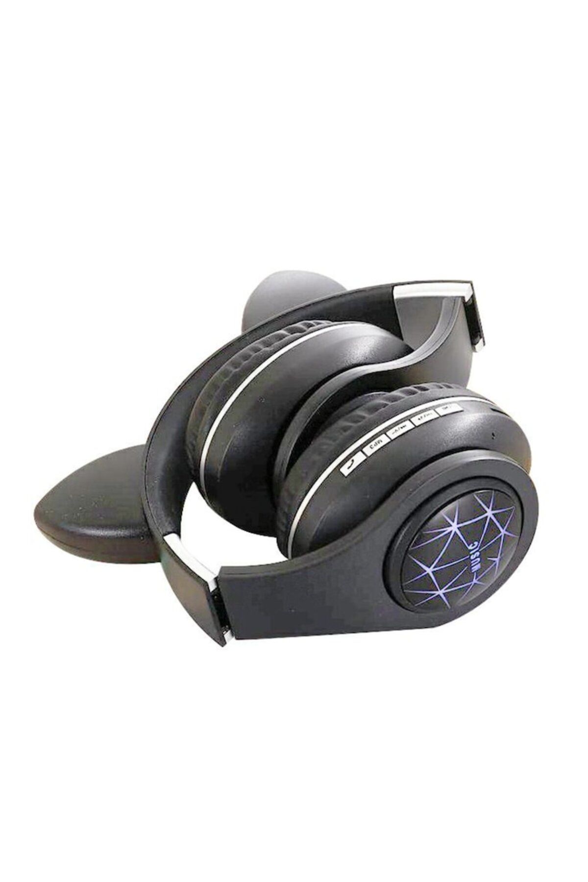 Bibilel-Wireless Headphones with Cat Ears, Bluetooth 5.0, Black with Multicolor Lights, ATX-BBL4162 3