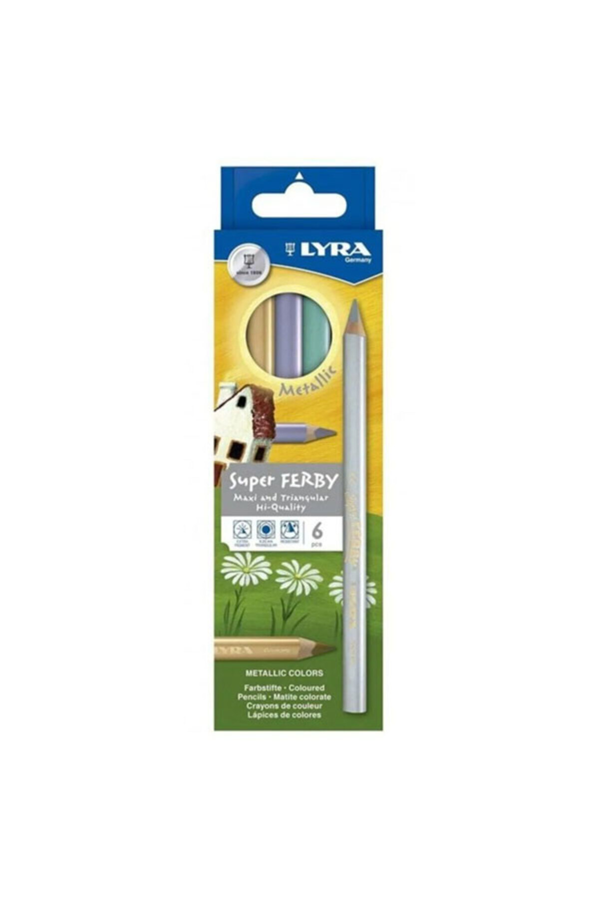 LYRA Super Ferby Kuru Boya Metalik 6lı Askılı Paket L3721062