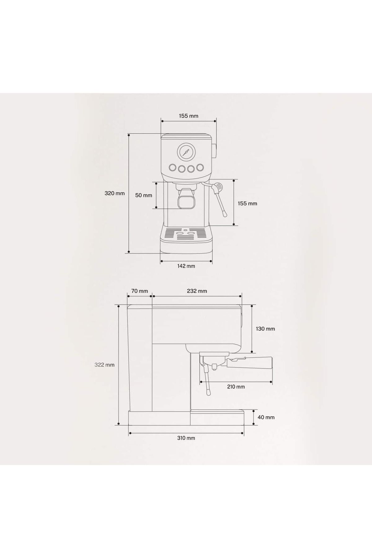 Create-Retro semi-automatic espresso machine, CREATE, Thera Classic Compact, sage 7