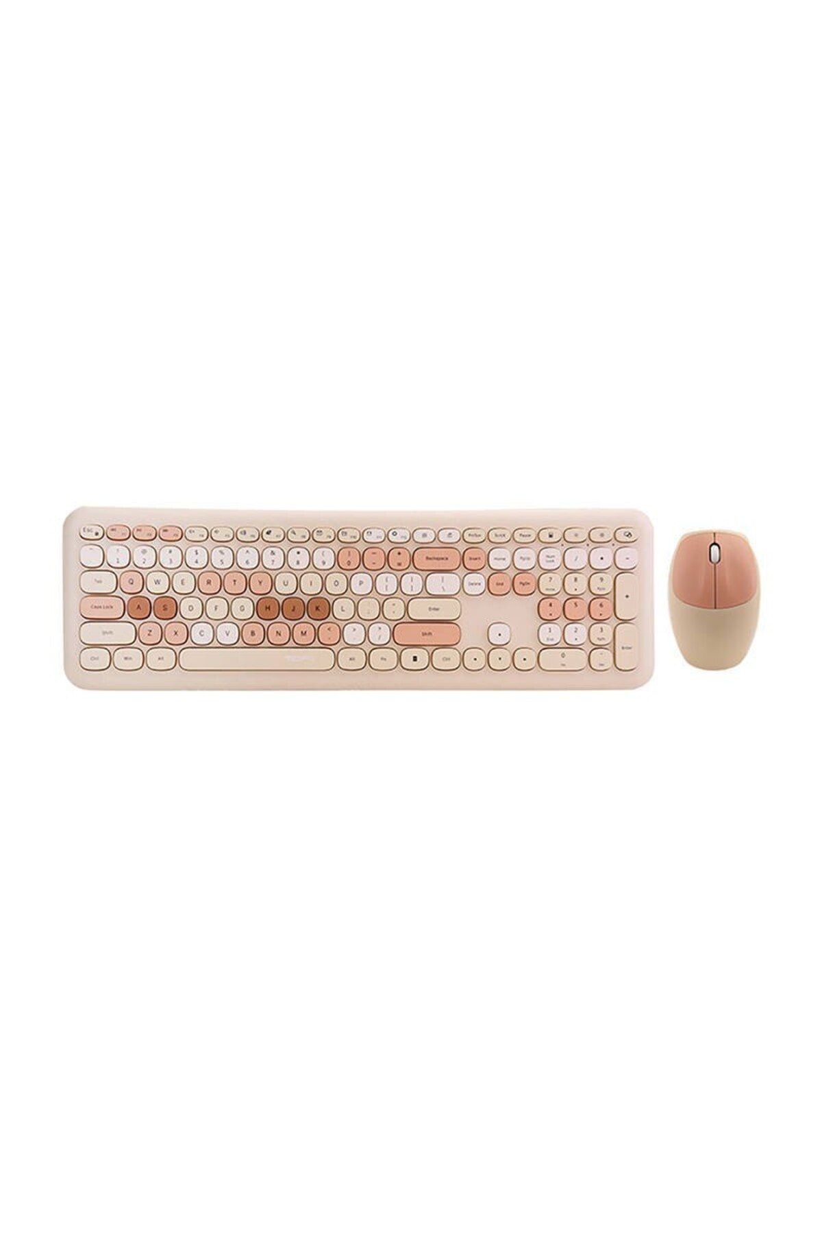 Bibilel-Kit multimedia wireless keyboard and mouse, 2.4 GHz, 1600 DPI, 3 buttons and scroll, Beige 3