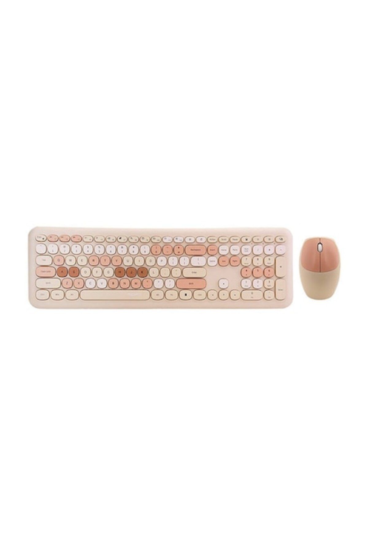 Bibilel-Kit multimedia wireless keyboard and mouse, 2.4 GHz, 1600 DPI, 3 buttons and scroll, Beige 1