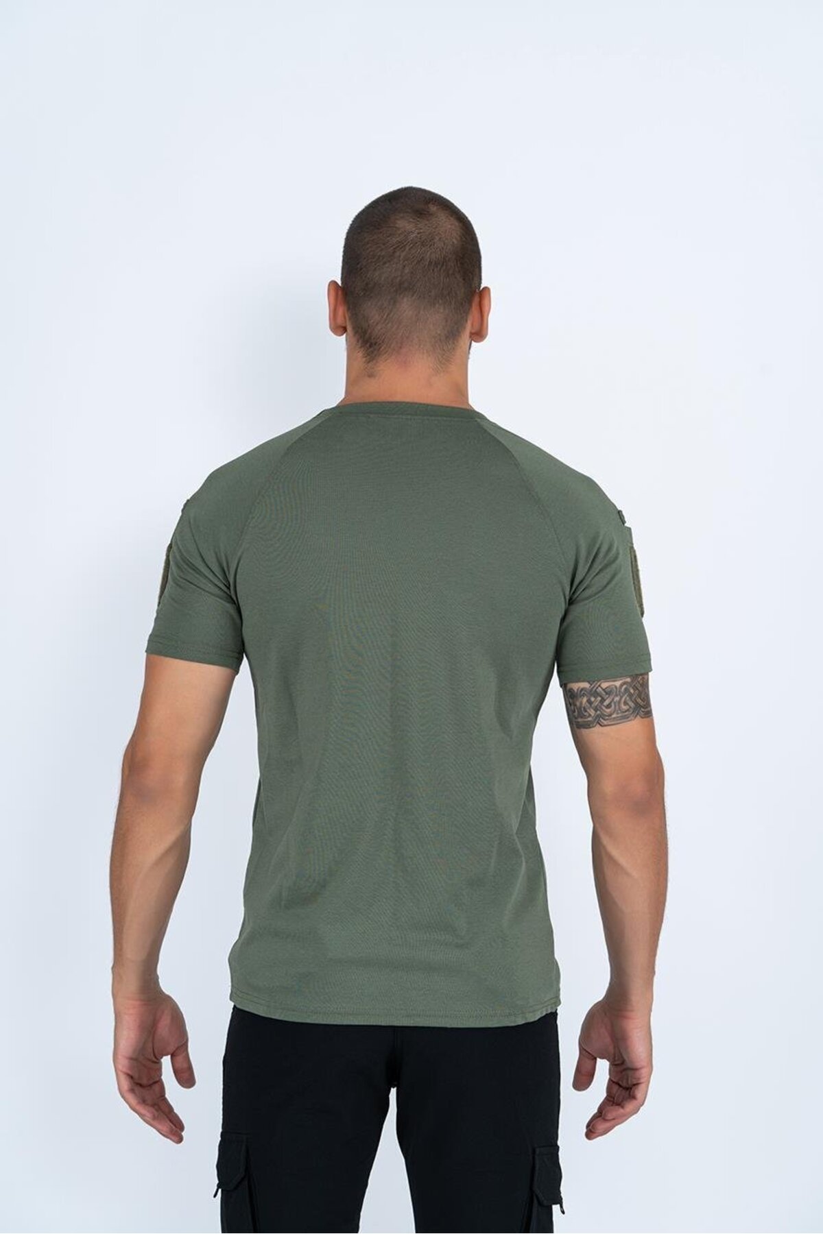 Wolff Combat Tactical taktik yuvarlak bisiklet yaka pamuklu nefes alan outdoor T-shirt- 801 görsel 5
