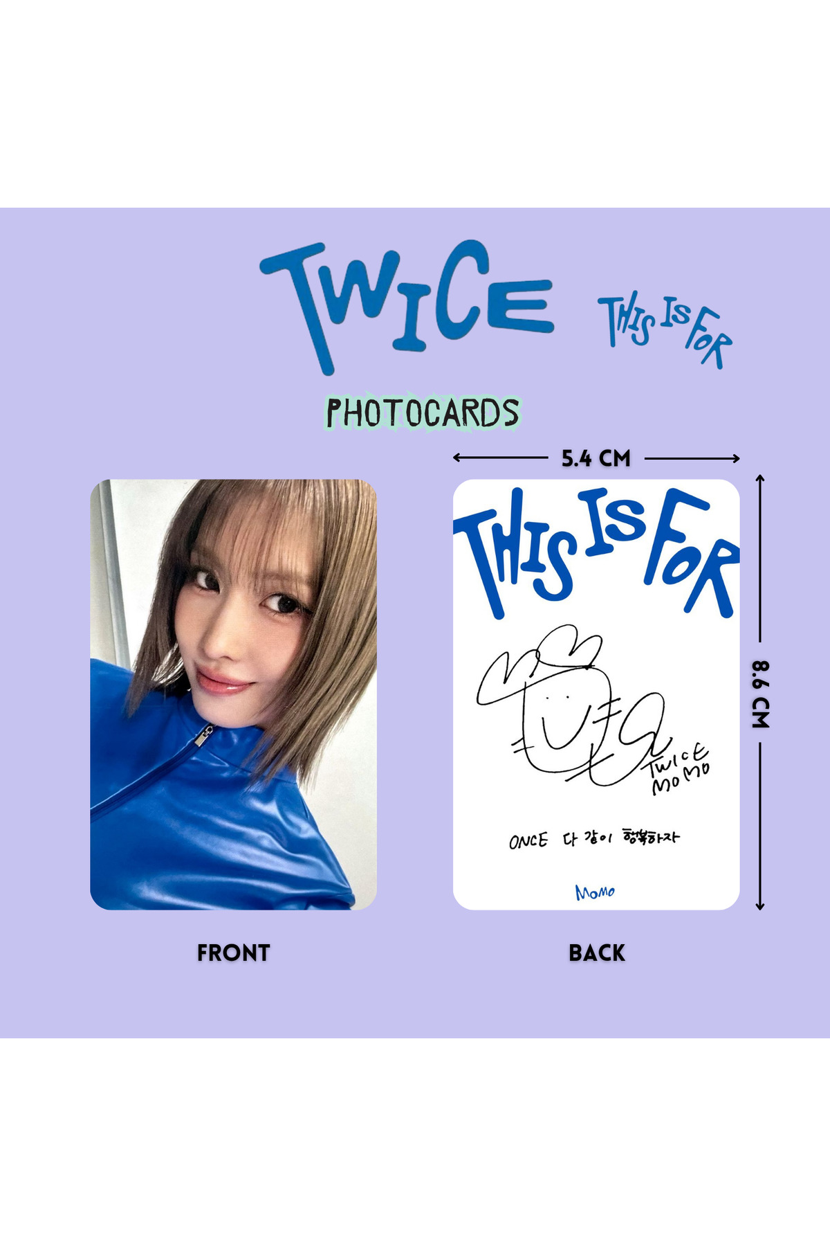 Kpop Dünyasi TWICE Momo '' This is For '' Photocards Set - Fiyatı